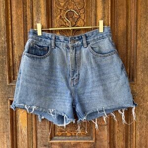 Nasty Gal Distressed Cutoff Jean Denim Shorts US Size 6